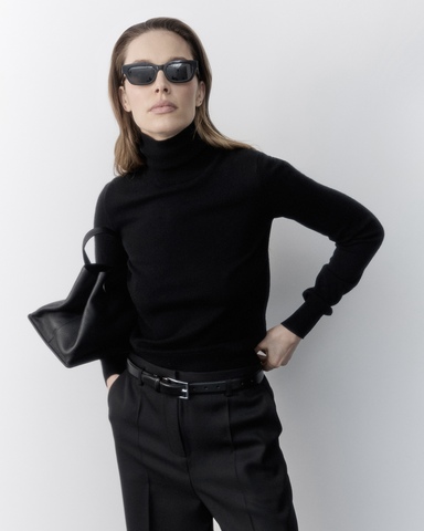 Водолазка из шерсти и кашемира черный