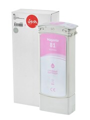 Струйный картридж Sakura C4935A (№81 Light Magenta) для HP Designjet 5000/5000PS/5500/5500PS, водорастворимый тип чернил, пурпурный, 750 мл.