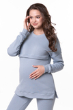 Утепленный спортивный костюм для беременных и кормящих 16041 голубой