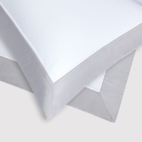 Постельное белье cемейное Сlaire&Caroll Frame белое с серым