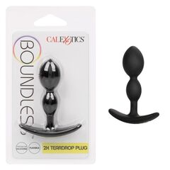 Черная анальная пробка для ношения 2X Teardrop Plug - 