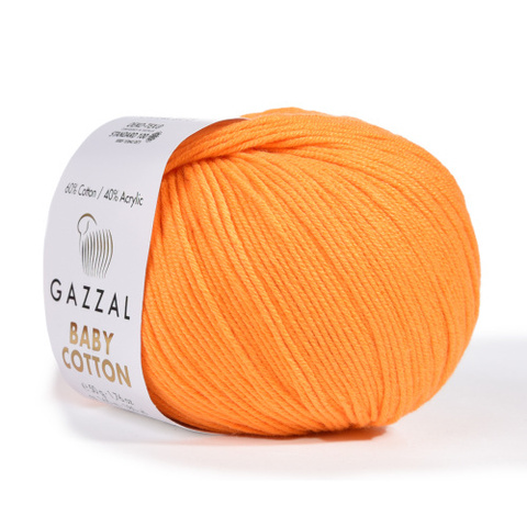 Пряжа Gazzal Baby Cotton 3416 папайя