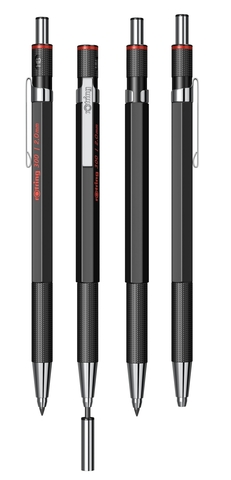 Карандаш механический Rotring 300 Black, грифель: 2.0 mm (1904729)