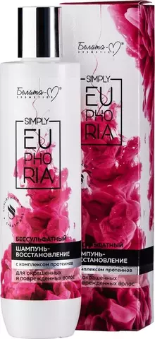 Simply Euphoria Шампунь-восстановление для окрашенных и поврежденных волос 250 г. Белита-М