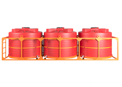 Кассета низкая 3*5000л КАС Политим 15000 л.(6470x2190x1773см;красный) - арт.560818