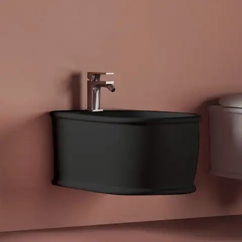 ATB001 17 00 *1 Artceram ATELIER Биде подвесное 52х37см, с 1 отв под смеситель, цвет: черный матовый