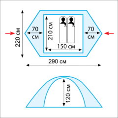 Туристическая палатка Tramp Nishe 2 (V2)