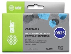 Картридж струйный Cactus CS-EPT0825 T0825 светло-голубой (13.8мл) для Epson Stylus Photo R270, 290, RX590