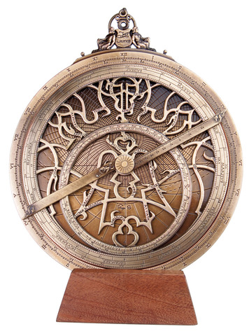 Астролябия планисферная 20см Hemisferium Planisferic Astrolabe бронза