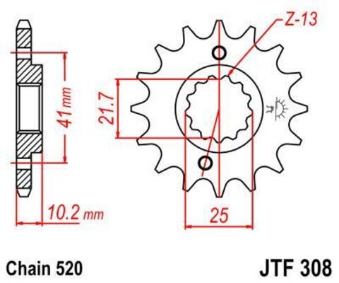 Звезда ведущая JTF308 14RB