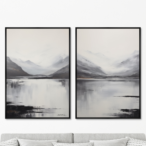 ArtNoMore - Набор из 2-х репродукций картин на холсте Landscape collection, Mountains, 2024г.