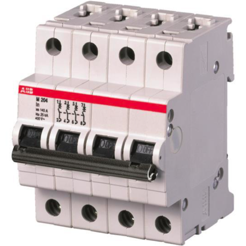 Автоматический выключатель 4-полюсный 1 A, тип  -, 12,5 кА M204 1A. ABB. 2CDA284799R0011