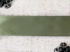 Лента атласная, ш. 4 см, 100 (41) св.оливковый