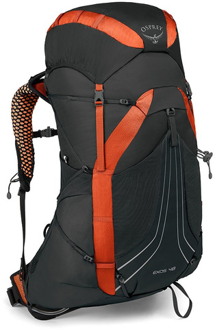 Картинка рюкзак туристический Osprey exos 48 Blaze Black - 1