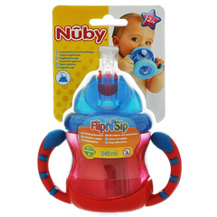 Поильник с ручками и трубочкой непроливайкой 240 мл (стандарт)