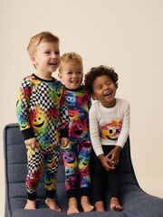 Пижама для мальчика Next K98-607, 3 шт., Черный, Молочный