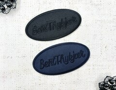 Термоаппликация, р. 10х5 см, чёрный/синий