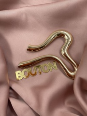 Пряжка-брошь изогнутая для купальника золотистая металлическая