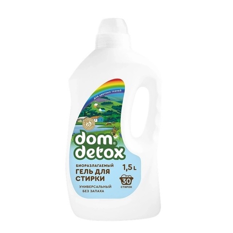 Гель для стирки Без запаха Dom Detox 1,5 л | Дом Природы