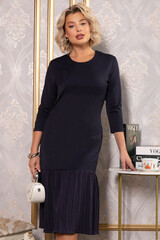 Платье с воланом Ливия (синее) П14810-10М LT Collection