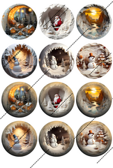 Сахарная картинка С Новым Годом 44/16 (капкейки)