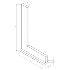 Угольник поверочный 250х165мм кл.2 (УШ- с упором) DIN875 Kinex 4034-22-025