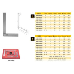 Угольник поверочный 400х265мм кл.1 (УШ- с шир. осн.) DIN875 Kinex 4026-12-040