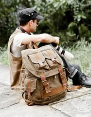 Винтажный рюкзак из парусины S.C.Cotton 1076