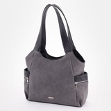 Сумка Саломея 618 македония серый + черный