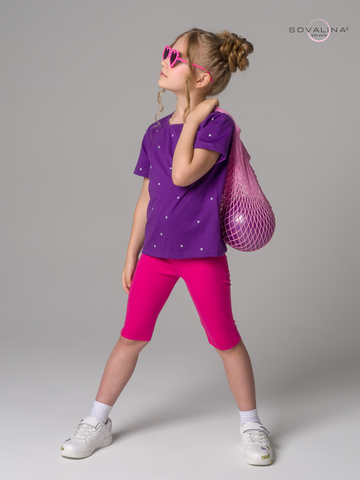 Костюм Актив сердечки фиолет-фуксия