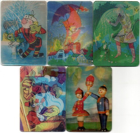 № 41 Набор из 5 стерео Календариков. Мультфильмы СССР 1980 г.