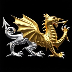 Силиконовый молд № 2415 дракон Правый