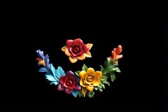 Силиконовый молд № 2154 Уголок мини + роза