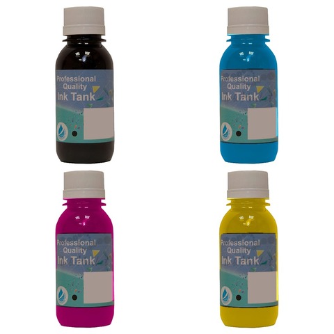 Комплект чернил AquaMarine для Canon водные Dye ink универсальные 100 ml — 4 цвета по 100 мл