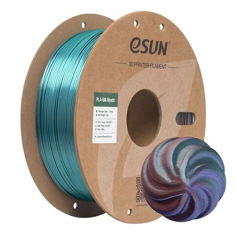 Пластик для 3D-печати eSUN ePLA-Silk Mystic, 1,75 мм, 1 кг, медный/фиолетовый/зелёный, PLA-SKMC175S-COZG1P1