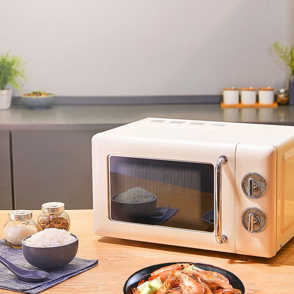 Микроволновая печь Qcooker Household Retro Microwave 20L (CR-WB01B) -  купить по выгодной цене | Xiaomi Moscow