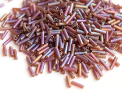 Стеклярус 6мм Миюки, 0134FR Dark Topaz AB matted