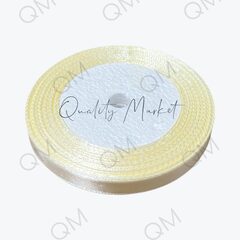 Лента атласная 1 см 25 ярдов (молочный) №02