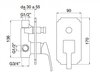 Cezares OLIMP-VDIM-03/24-L OLIMP-VDIM-03/24-L Встраиваемый однорычажный смеситель для душа с переключателем, золото
