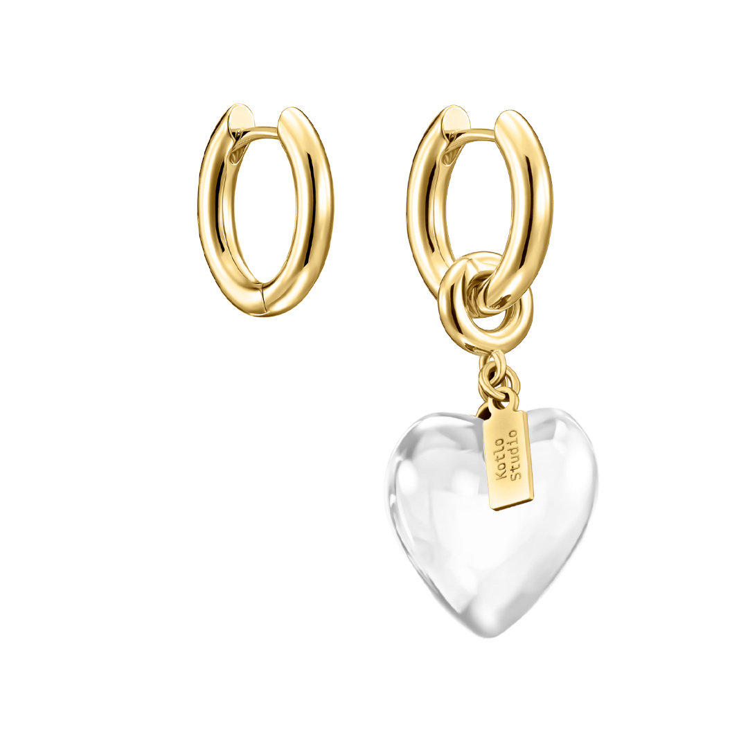 

Серьги Sweetheart Mini Gold-Clear Earrings
