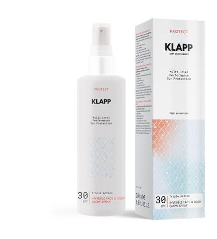KLAPP Cosmetics Сияющий спрей для лица и тела SPF30 New 200 мл. |
