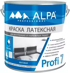 Краска латексная Alpa Profi 7 матовая бесцветная