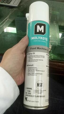 Molykote Food Machinery Spray Oil - минеральное масло с пищевым допуском - 400 мл