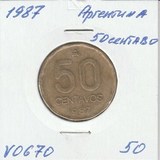 V0670 1987 Аргентина 50 сентаво