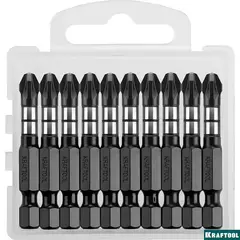 KRAFTOOL Impact PZ2, 50 мм, 10 шт, ударные биты (26193-2-50-S10)