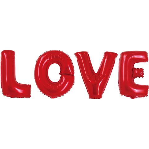 Набор шаров-букв Love Красный 81 см