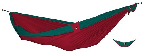 Картинка гамак туристический Ticket to the Moon compact hammock Red - Emerald Green - 1