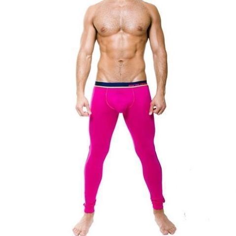 Мужские легинсы розовые Andrew Christian Long John Glow  Pink    AC89