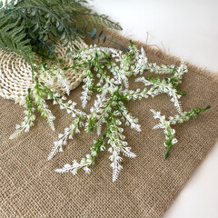 Веточки Лаванды, искусственная зелень, искусственные цветы для декора, Белые, 10 см, 30 шт.