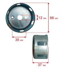 Храповик стартера UNITED PARTS 152/154/156F (под плоские собачки)